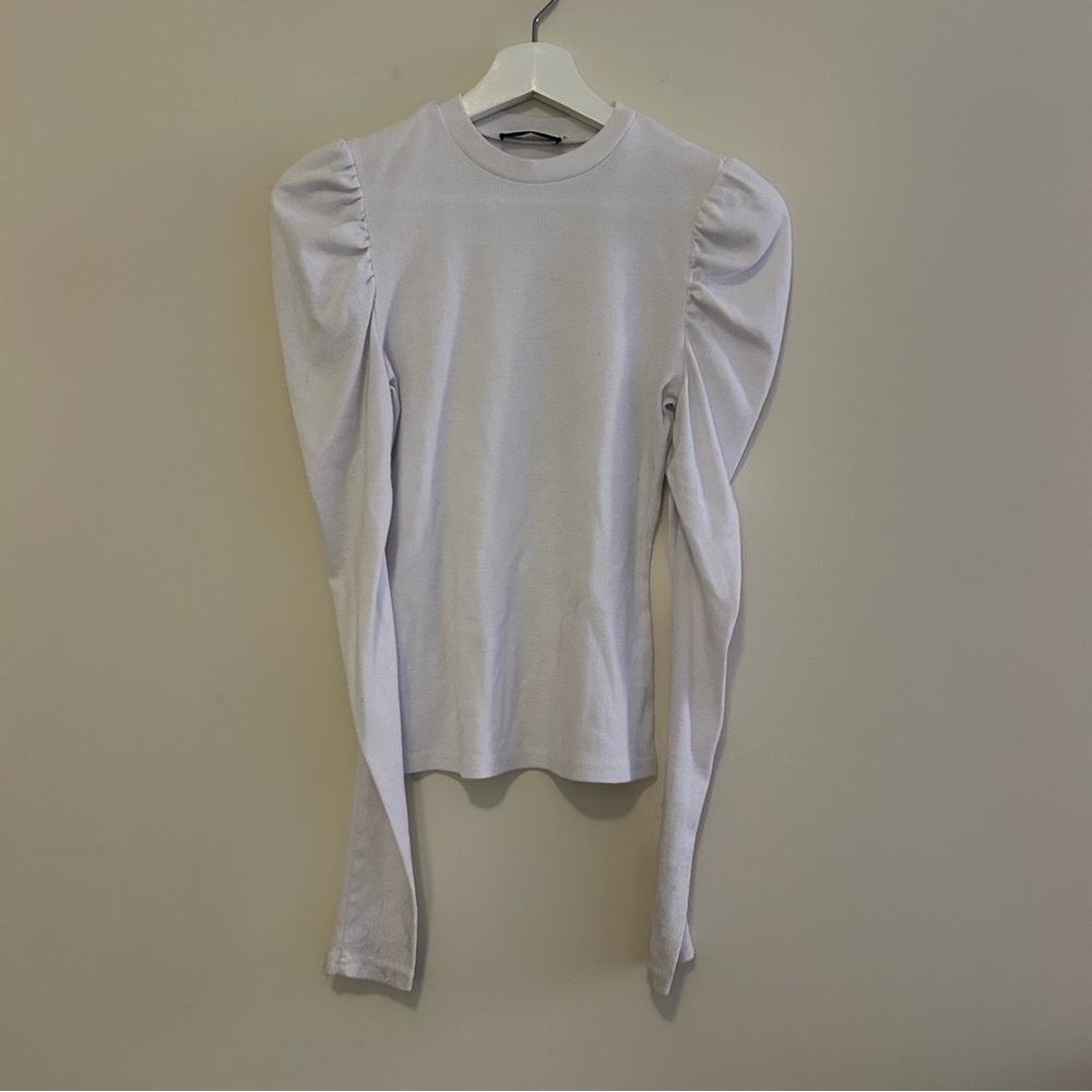Shein Tops Soft Cream and White Fitted Neutral Stretchy Minimalist Basic Shirts - Picture 12 of 15